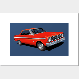 1965 Ford Falcon Futura in poppy red Posters and Art